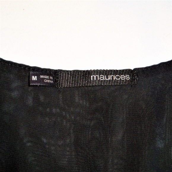 Maurices Sheer Contrast Ruffle Shell - Picture 7 of 7